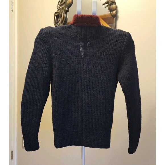 Vintage Ralph Lauren Hand Knit Wool Blazer Cardigan Womens M 90s Italy Sweater - Picture 6 of 6